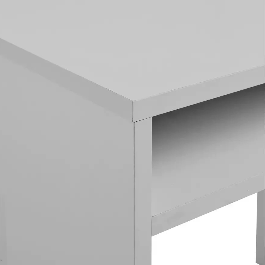 Home Pepper 2 Drawer Large Office Desk - Grey | Modern Computer Workstation