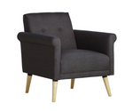 Habitat Home Evie Armchair in a Box Charcoal | Compact Comfortable Living Chair