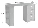 Malibu 3 Drawer Office Desk - Black & Brown ( B Grade 25683 )