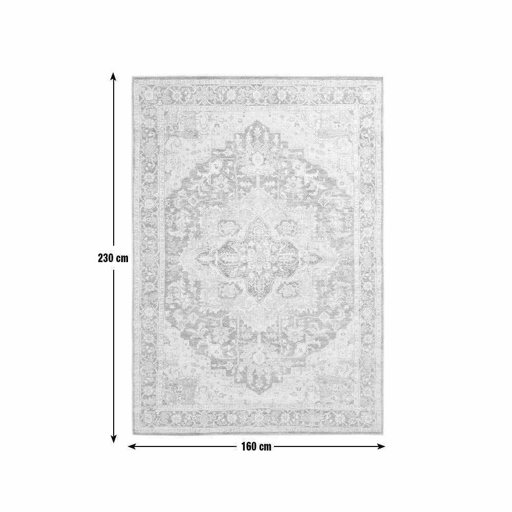 Vintage Effect Red Flatweave Rug - 160x230cm | Traditional Floor Accent