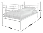 Home Abigail Single Metal Bed Frame - White | metal single bed