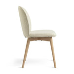 Habitat Laurel Pair of Fabric Dining Chairs - Cream