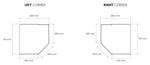 Munich Corner 1 Door Mirror Wardrobe - White | Stylish Room Arrangement