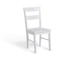 Chicago Pair of Solid Wood Dining Chair - White ( B Grade )