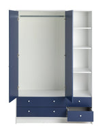 Kids Malibu 2 Door 4 Drawer Wardrobe - Blue | Functional kids clothes storage