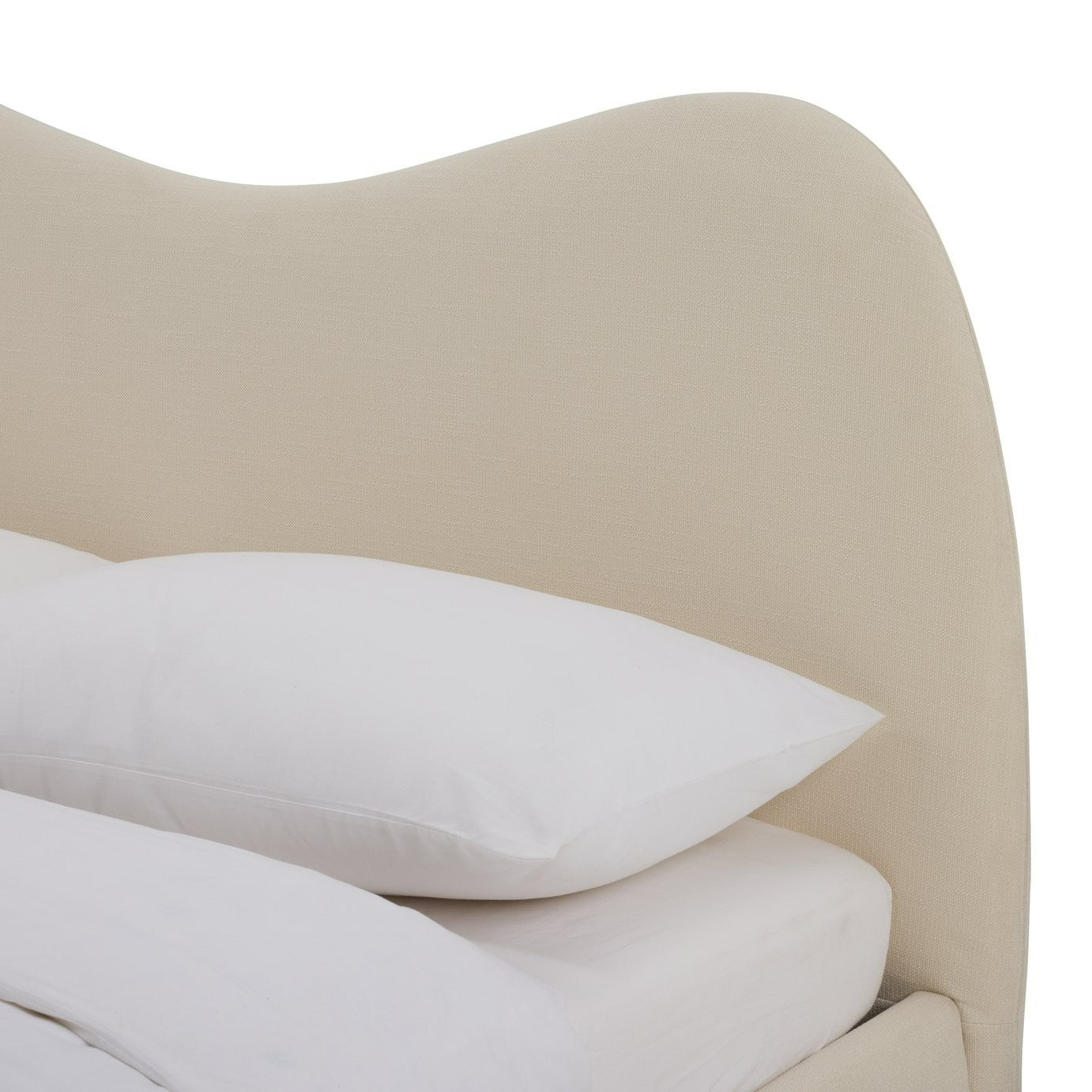 Orton Double Fabric End Lift Ottoman Bed - Natural | Cozy Room Interior