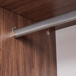 Malibu 1 Door 3 Drawer Sliding Wardrobe - Walnut | Smart Space-Saving Storage