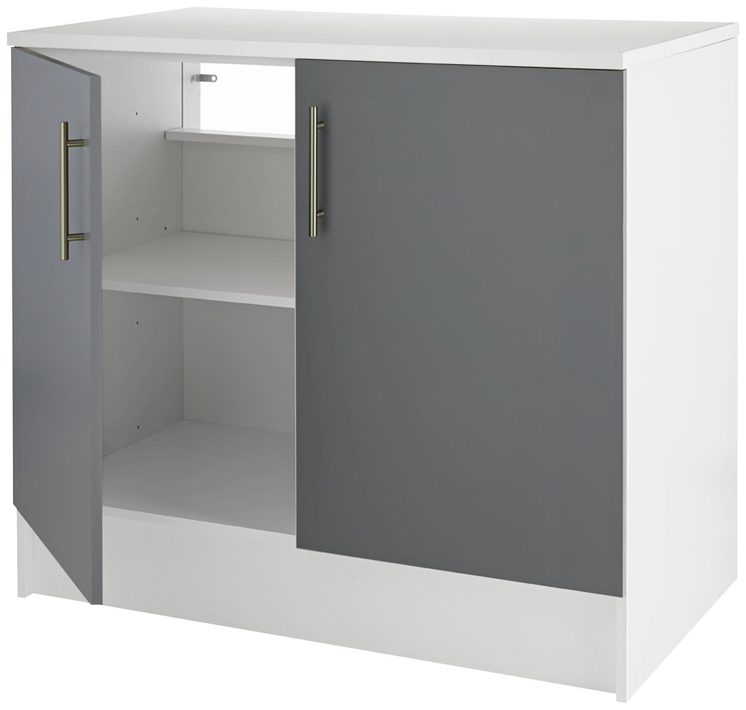 Home Athina 1000mm Fitted Kitchen Base Unit - Grey | Modular or DIY Kitchens