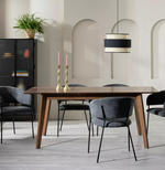 Callan Extending Wood Veneer 4-6 Seater Dining Table ( B Grade )