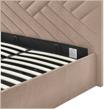 Home Luca End Lift Small Double Ottoman Bed - Latte | Storage bed small double