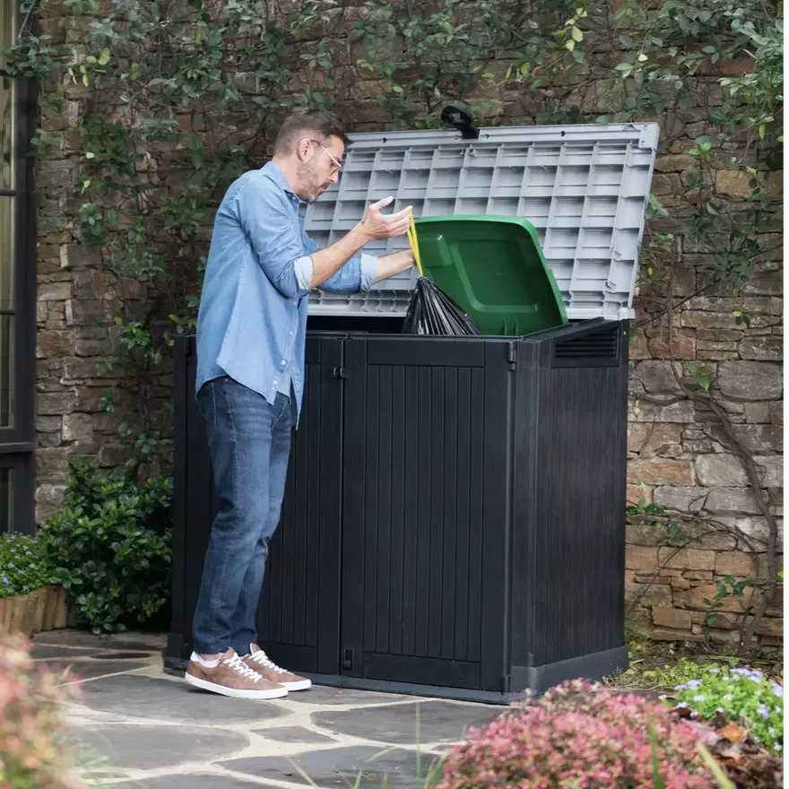 Keter Store It Out Midi 880L Garden Storage Dark Grey | Outdoor Garden Storage B