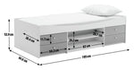 Home Malibu Storage Cabin Bed - Pink & White | Storage bed for girls
