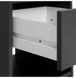 Home Seville 1 Drawer Bedside Table Anthracite | Bedroom Nightstand Storage Furn