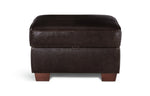 Home Salisbury Leather Storage Footstool - Chocolate | Practical Hidden Storage