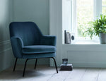 Celine Velvet Accent Chair - Blue | Vibrant Color Accent