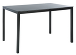 Lido Glass Dining Table 4 Chairs in Black 120cm For Kitchen or Living Room