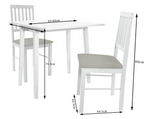 Kendal Wooden Extending Dining Table 2 Chairs Oak White Wash Effect for Kitchen