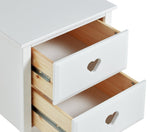 Home Kids Mia 2 Drawer Bedside Table - White | Kids’ Room Furniture Storage