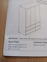 Home Jenson 3 Door 4 Drawer Wardrobe - New Oak (B Grade)