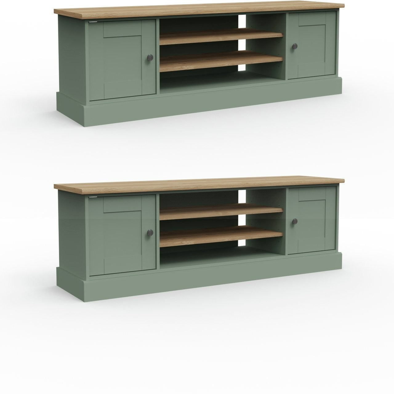 Home Winchester 2 Door TV Unit - Reed Green (B Grade)