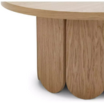 Habitat Flora Round Coffee Table - Oak | Modern Living Room Table with Storage S