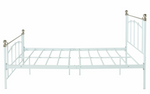 Home Yani Double Metal Bed Frame White | Sturdy Bedroom Furniture with Mattress