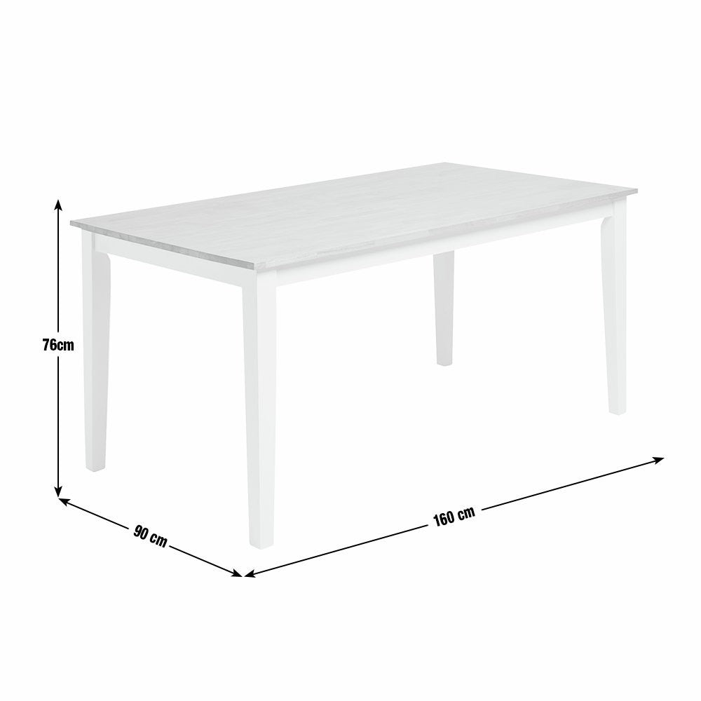Home Chicago Wooden 6 Seater Dining Table - Cream | Neutral Home Aesthetic