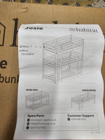 Home Josie Triple Single Bunk Bed - White ( B Grade )