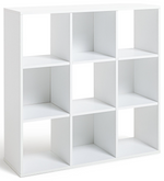 Home Squares 9 Cube Storage Unit White | Modular Organizer Shelf ( B Grade )
