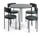 Habitat Jayla Metal Dining Table & 4 Black Chairs
