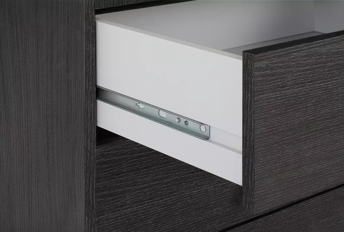 Malibu 3 Dr 4 Drawer Wardrobe - Black Oak Effect | Dark Wood Look
