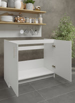 JD Greta Fixed Height Kitchen Sink Unit 1000mm - White Matt (A-)