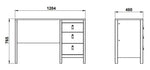 Tvilum Madrid 3 Drawer Office Desk - Oak | Minimalist Approach Workspace Setup