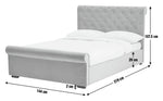 Home Harrow Double Side Lift Ottoman Bed - Grey | Elegant Home Comfort