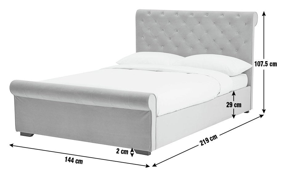 Home Harrow Double Side Lift Ottoman Bed - Grey | Elegant Home Comfort
