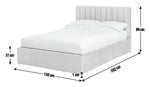 Home Pandora Double End Lift Ottoman Bed - Grey | double bed with storage