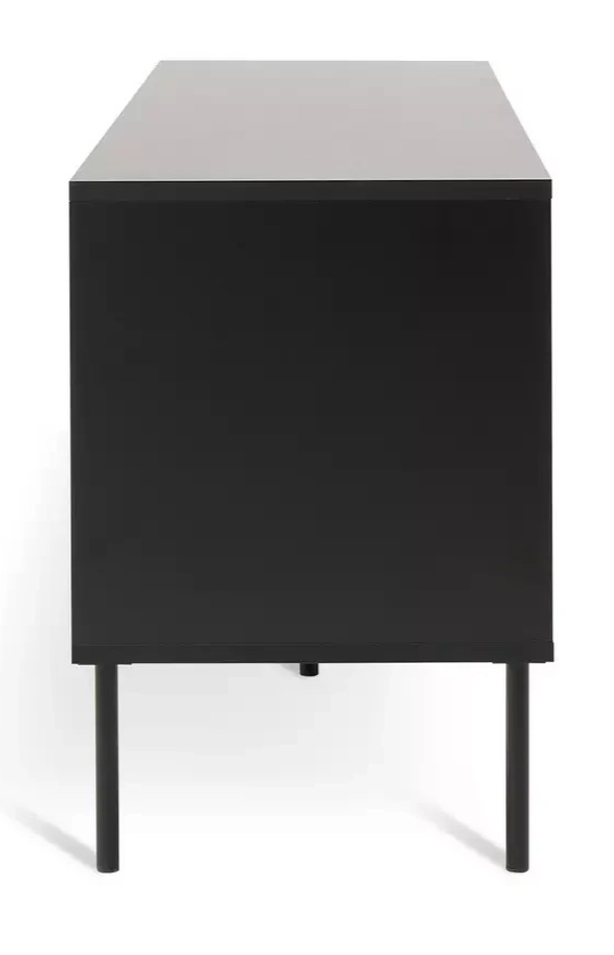 Home Rietta 1 Door 1 Drawer TV Unit Black | Living Room TV Stand Cabinet