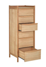 Derwent 6 Drawer Tallboy - Oak | Vertical dresser
