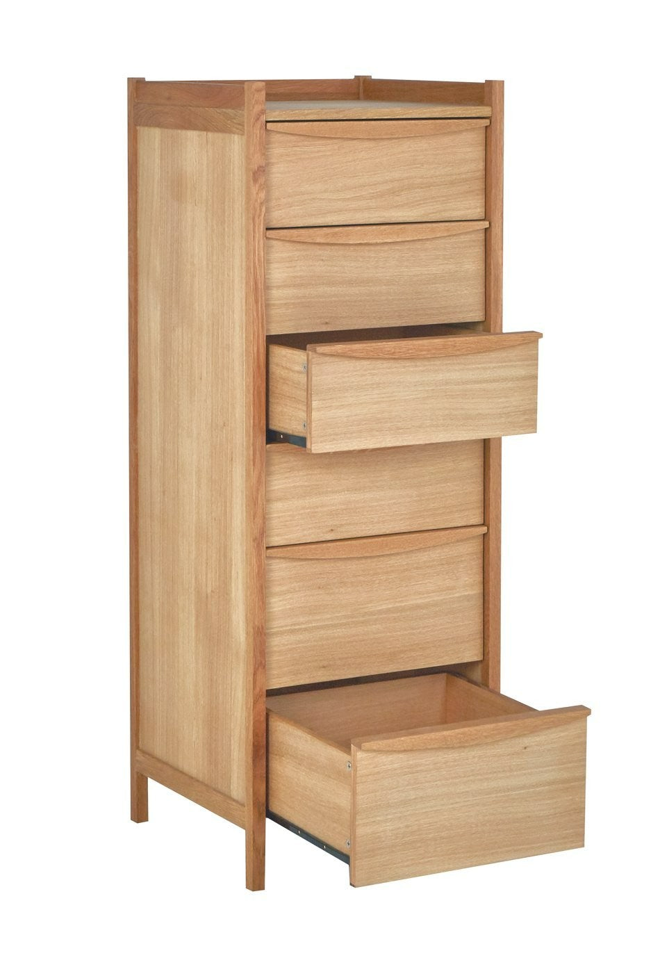 Derwent 6 Drawer Tallboy - Oak | Vertical dresser