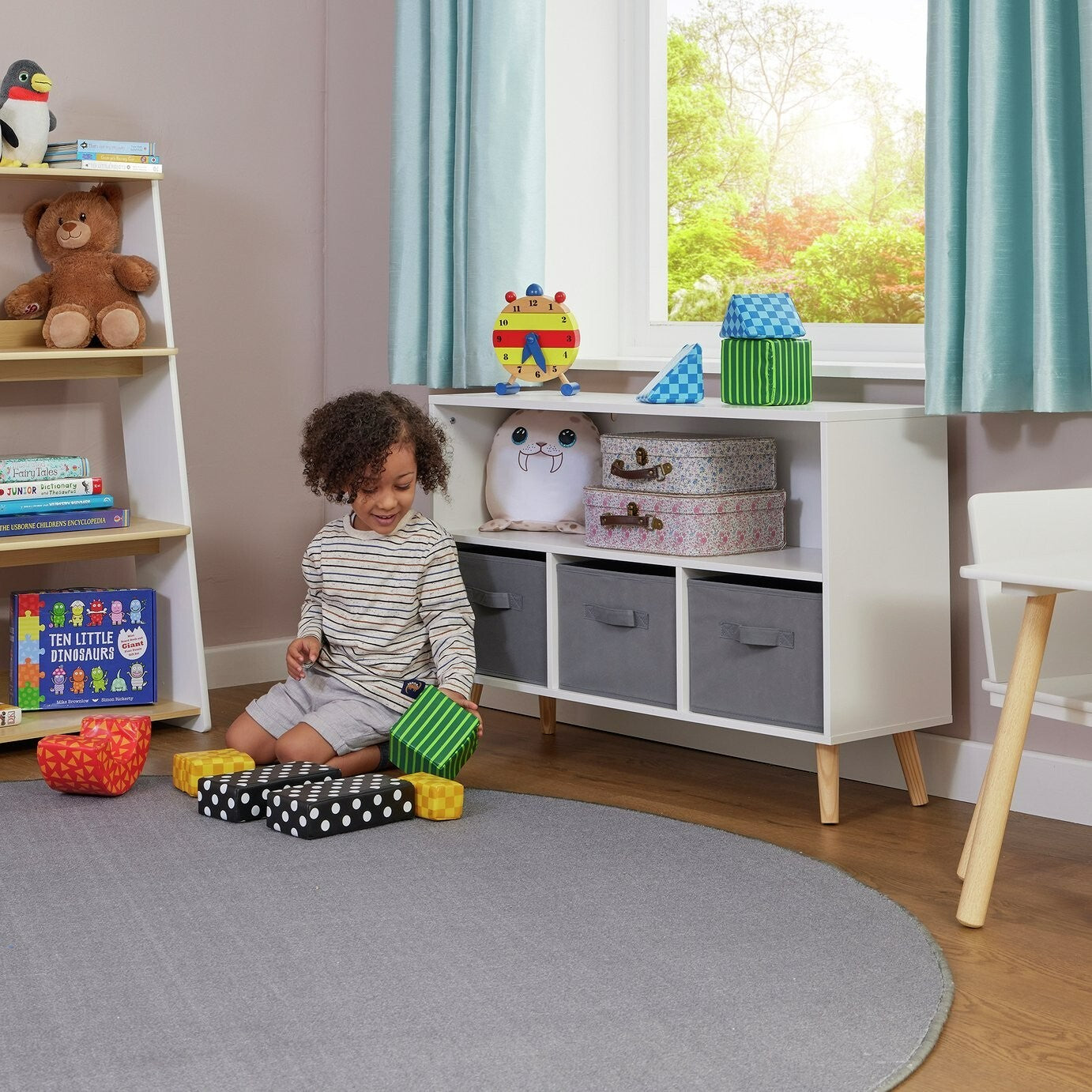 Liberty House Kids Storage Unit with Storage Bins - White ( B Grade 39527 )