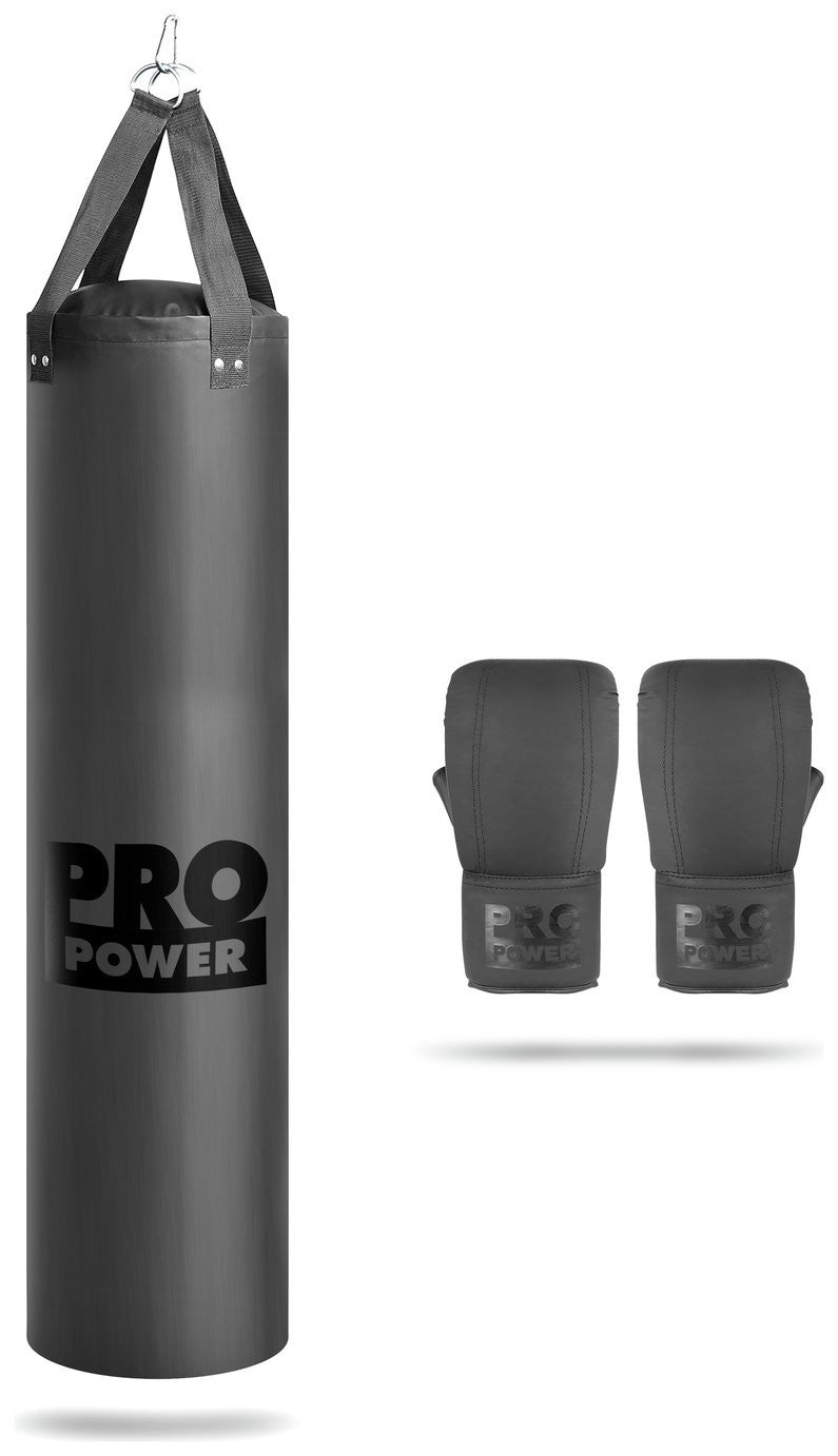 Pro Power 4 ft Punchbag With Gloves | Training punch bag with gloves
