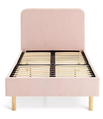 Home Kids Arden Single Upholstered Bed Frame Pink | Children's Bedroom Furniture