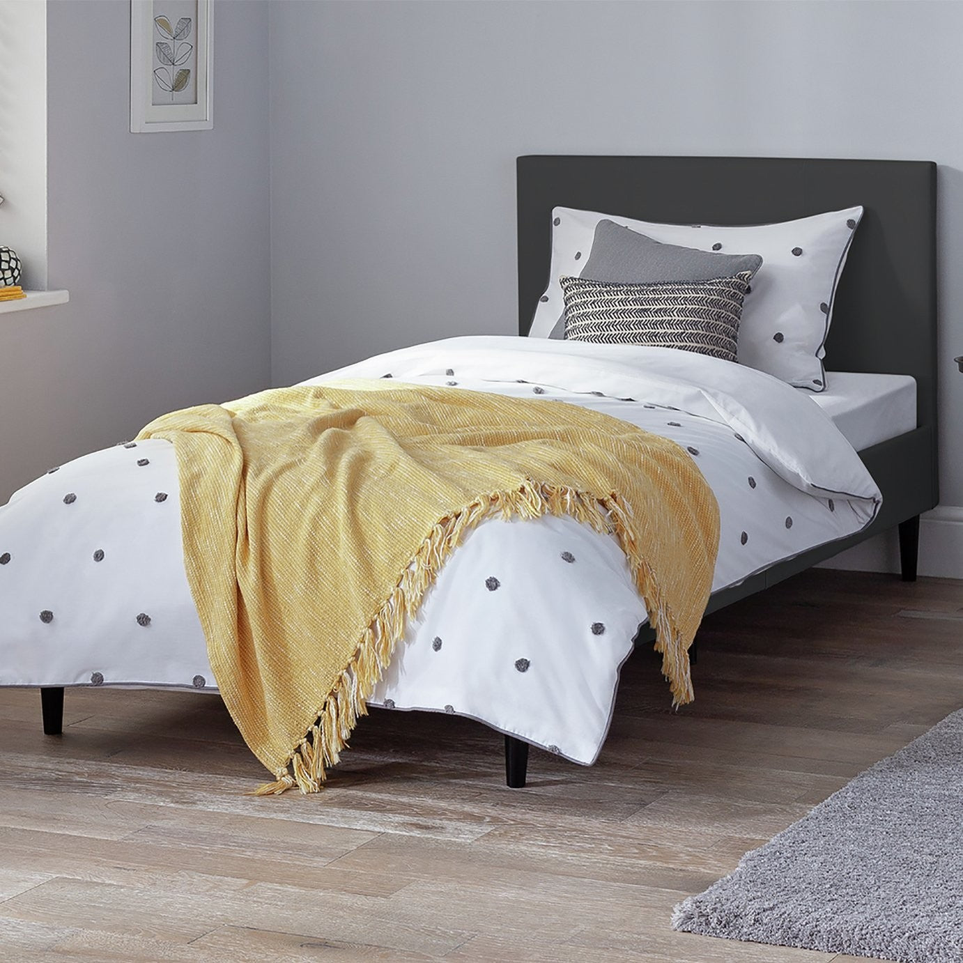 Skylar Single Bed Frame - Black