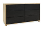 Habitat Koda 3+3 Drawer Chest - Black