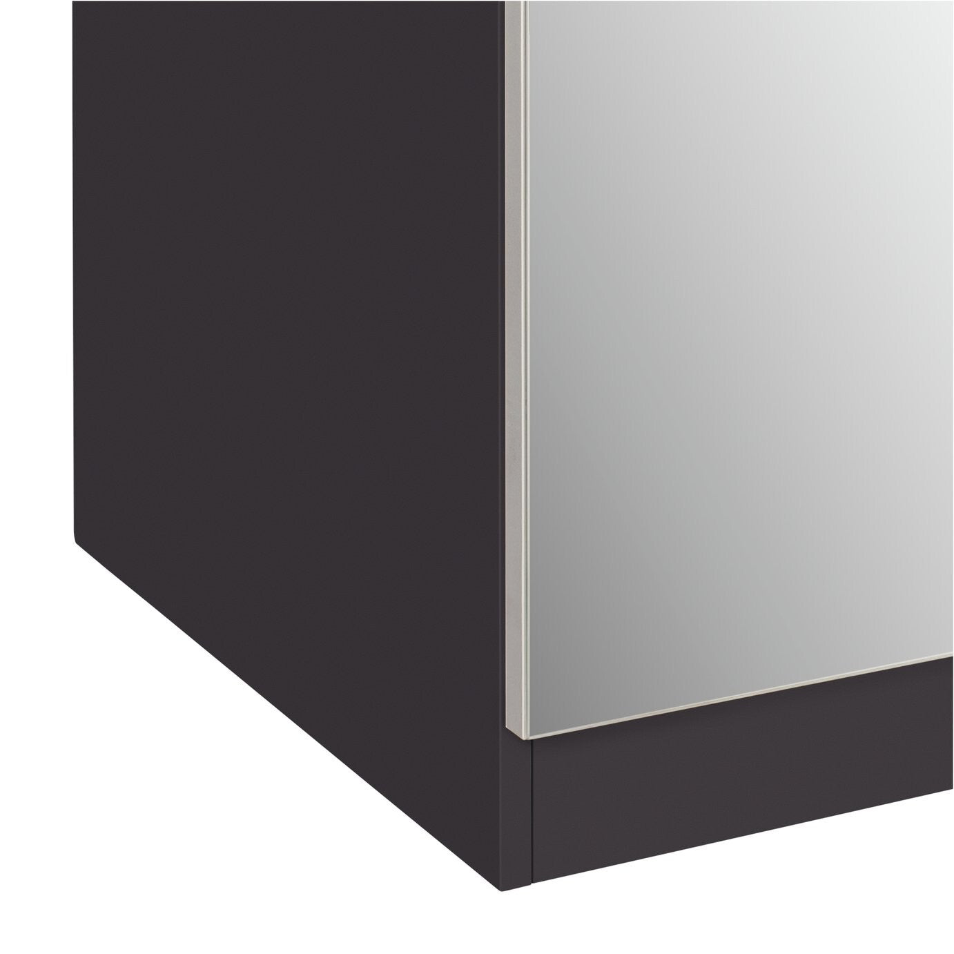 Habitat Munich 1 Door Mirror Wardrobe - Anthracite ( B Grade 34725 )