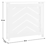 Habitat Chevron Mini Radiator Cover - White | Decorative Cover Wall Mounted