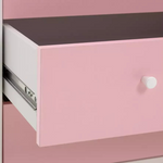 Kids Malibu 6 Drawer Chest - Pink & White (B GRADE 1033.)