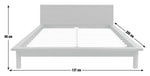 Akio Small Double Wooden Platform Bed Frame - Walnut | Small double platform bed