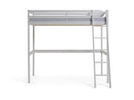 Kaycie High Sleeper Bed Single Bed Frame - White | Space Saving Design