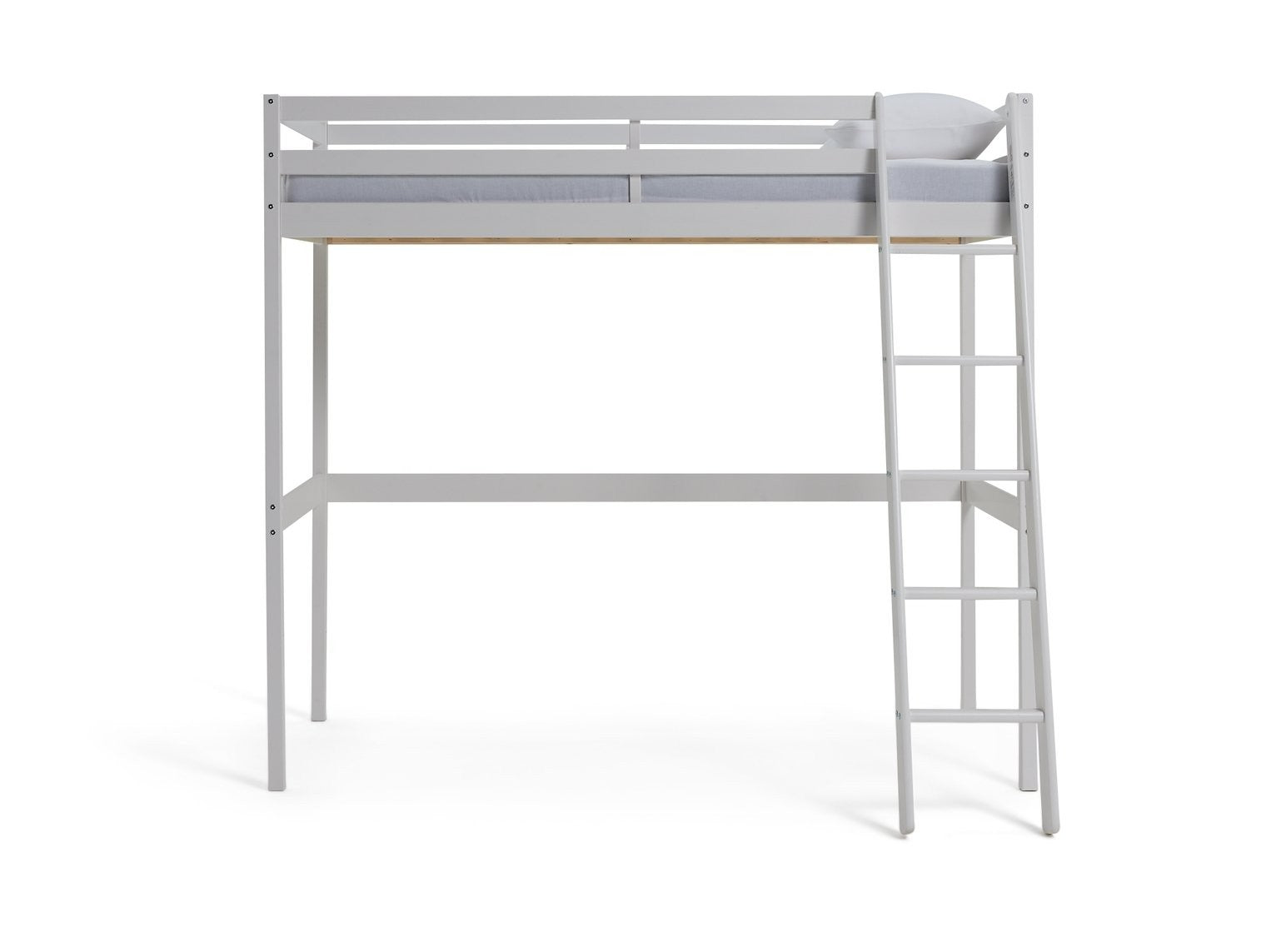 Kaycie High Sleeper Bed Single Bed Frame - White | Space Saving Design
